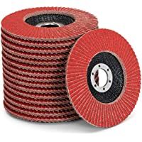Disco de cerámica de alto rendimiento- 10 unidades- diámetro de 125 mm- grano 80- para metal- grano de cerámica…